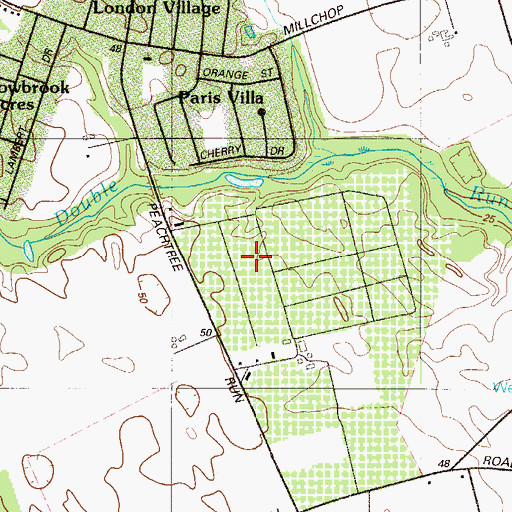 Topographic Map of Village at Chestnut Ridge, DE