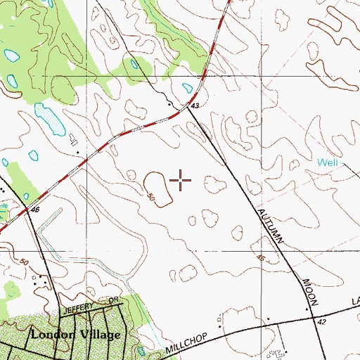 Topographic Map of Normansmeade, DE