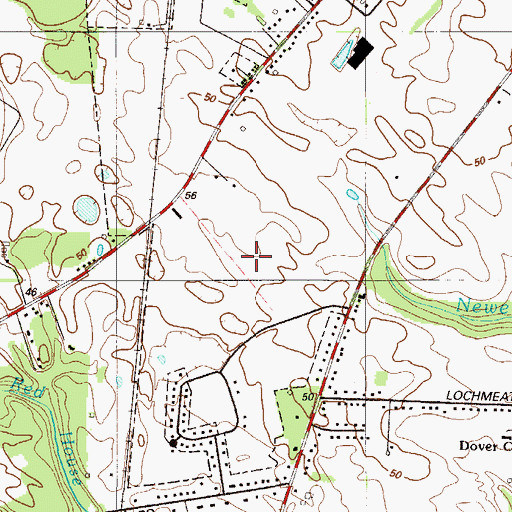 Topographic Map of Barclay Farms, DE