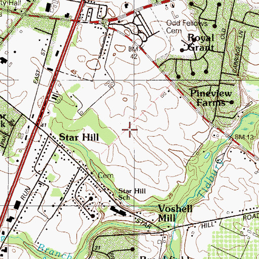 Topographic Map of Eagles Nest, DE