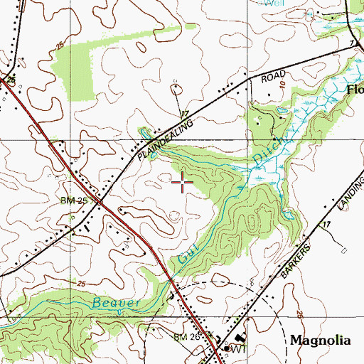 Topographic Map of Church Creek, DE