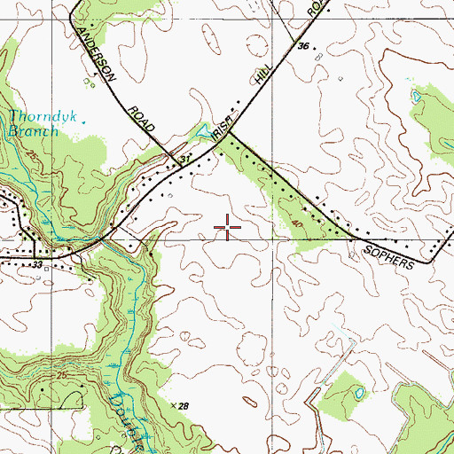 Topographic Map of Hunters Ridge, DE