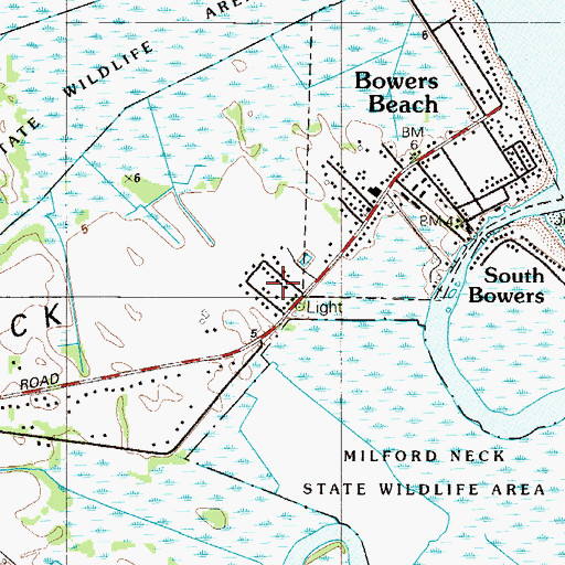 Topographic Map of Bayview Heights, DE