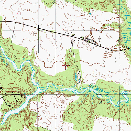 Topographic Map of Otters Run, DE