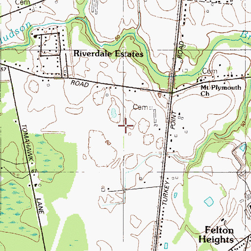 Topographic Map of Summerfield Village, DE