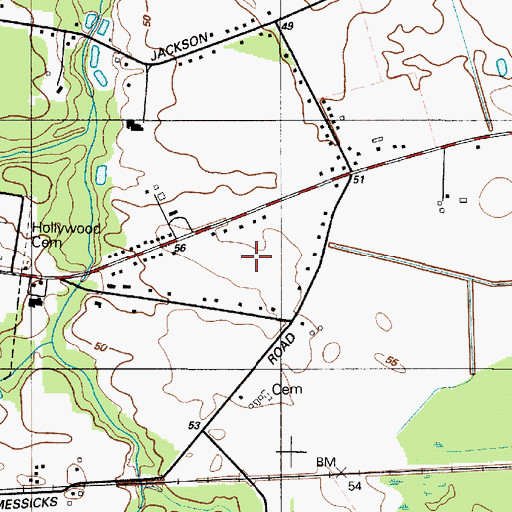 Topographic Map of John Char Estates, DE