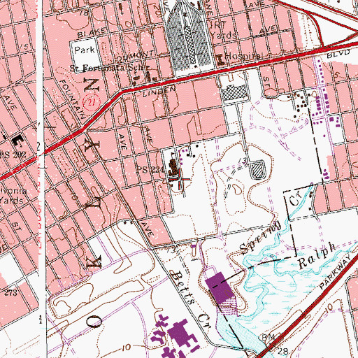 Topographic Map of Woodruff Playground, NY