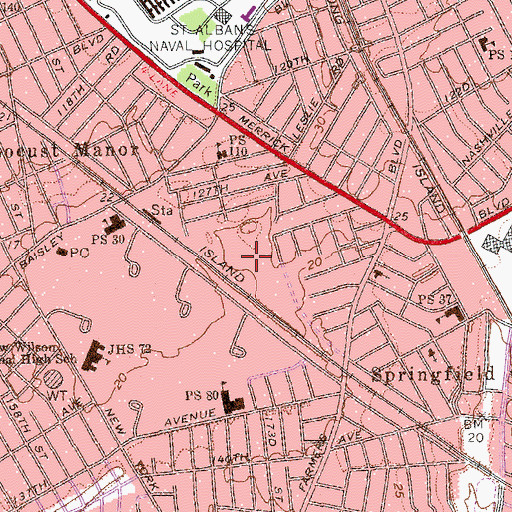 Topographic Map of Railroad Park, NY