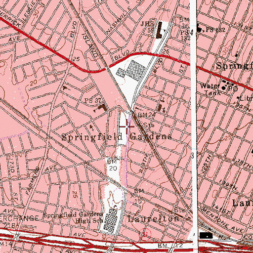 Topographic Map of Montbellier Park, NY