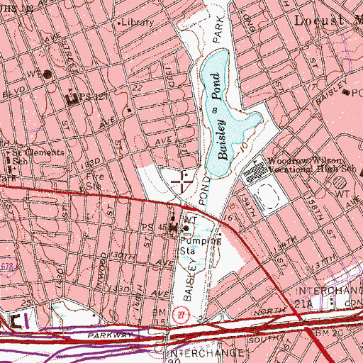 Topographic Map of Sulphin Playground, NY