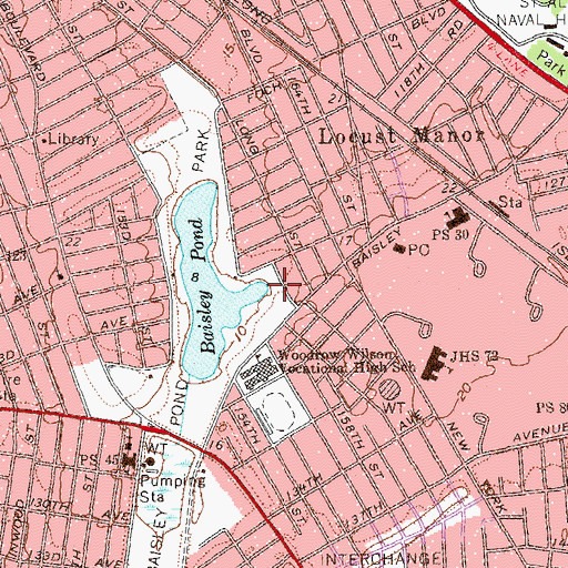 Topographic Map of Lakeview Lane Park, NY