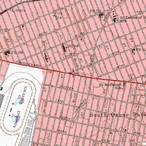 Topographic Map of David J O'Connell Square, NY