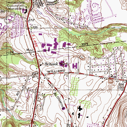 Topographic Map of LaSalle Institute, NY