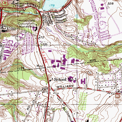 Topographic Map of Guenther Enrollment Services Center, NY