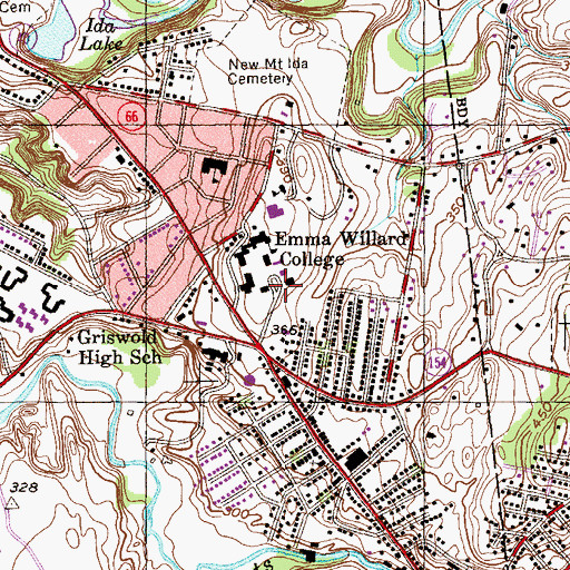 Topographic Map of Hunter Science Center, NY