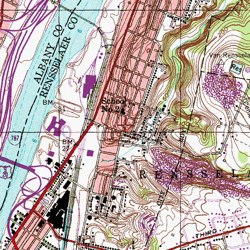 Topographic Map of First Congregational Church, NY