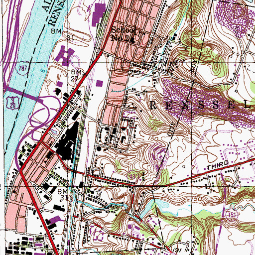 Topographic Map of Saint John's Orphan Asylum (historical), NY