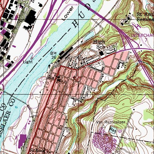 Topographic Map of Saint Josephs Roman Catholic Church, NY