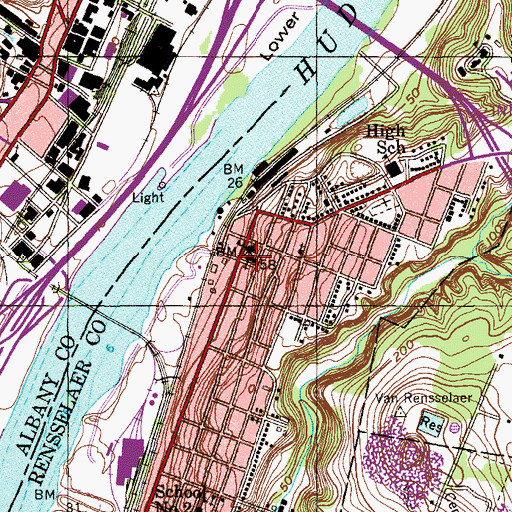 Topographic Map of Broadway United Methodist Church, NY