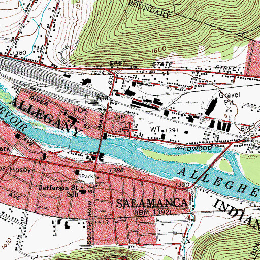 Topographic Map of American Legion Post 535, NY