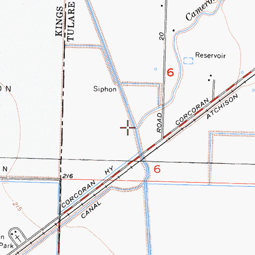 Topographic Map of Cameron Creek, CA