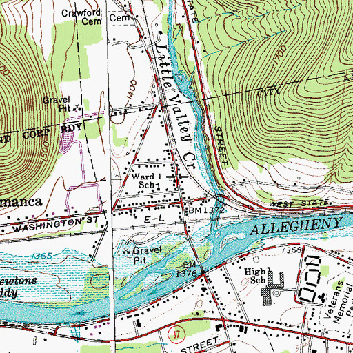 Topographic Map of Free Methodist Church, NY
