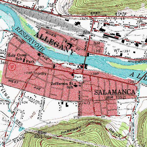 Topographic Map of Koinonia Christian Church, NY