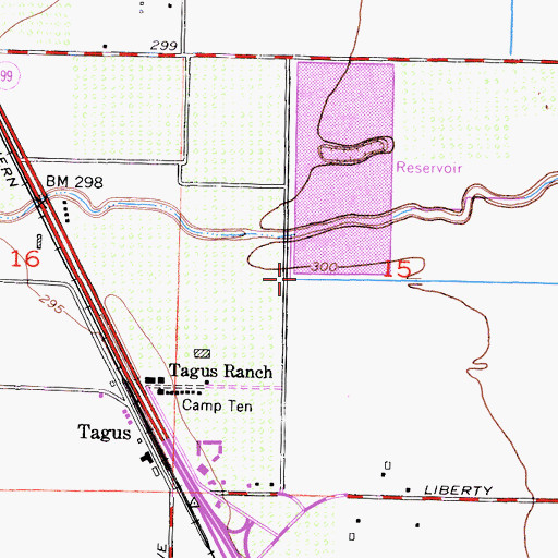 Topographic Map of Cameron Creek, CA