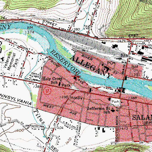 Topographic Map of Seventh Day Adventist Church, NY