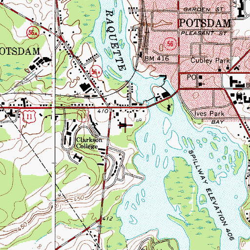 Topographic Map of Walker Center, NY