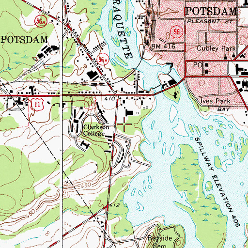 Topographic Map of Hantz Field, NY