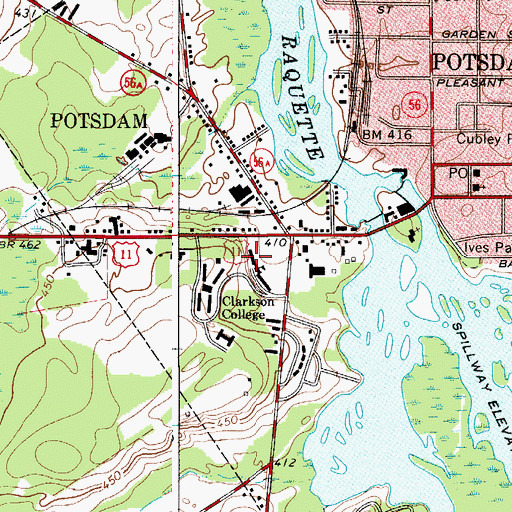 Topographic Map of Hamlin House, NY