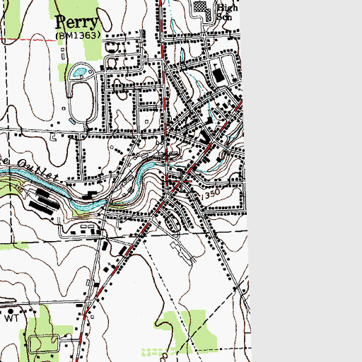 Topographic Map of First Universalist Church, NY