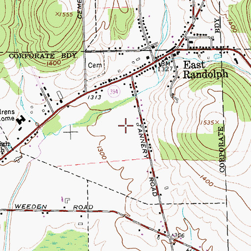 Topographic Map of Cowen's Flying Field (historical), NY