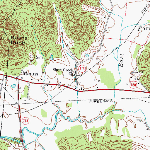 Topographic Map of Wills School (historical), KY