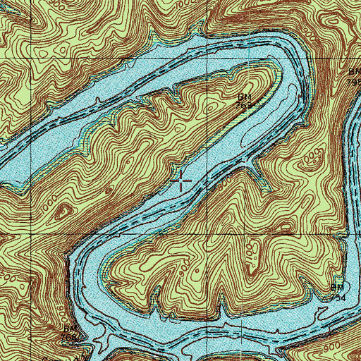 Topographic Map of Bertis Post Office (historical), KY