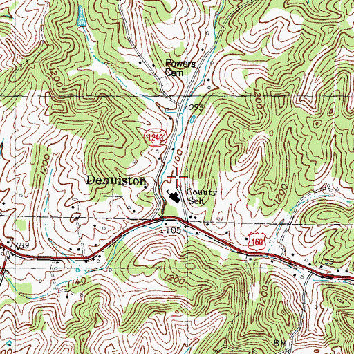Topographic Map of Botts (historical), KY