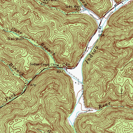 Topographic Map of Buchanan Cemetery, KY