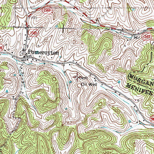 Topographic Map of Catron Cemetery, KY
