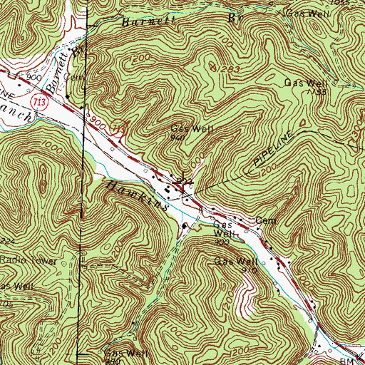 Topographic Map of Coburn (historical), KY