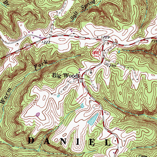 Topographic Map of Craft (historical), KY