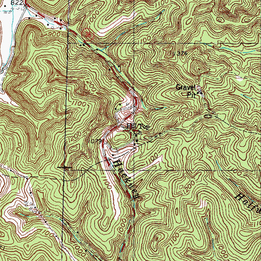 Topographic Map of Hill Top (historical), KY