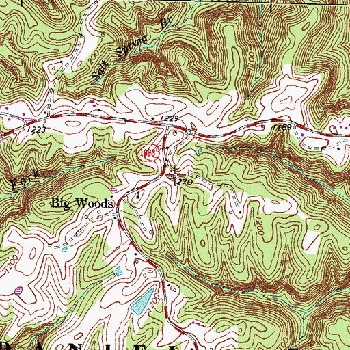 Topographic Map of Oklahoma School (historical), KY