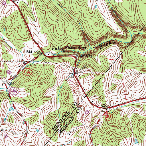 Topographic Map of Pine Grove (historical), KY