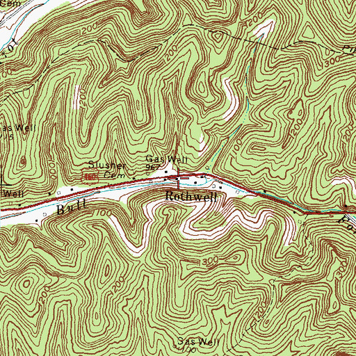 Topographic Map of Rothwell Post Office (historical), KY