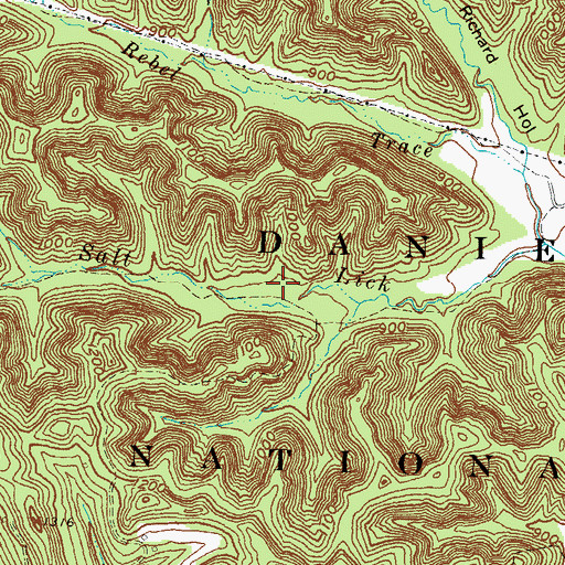 Topographic Map of Salt Lick Creek (historical), KY