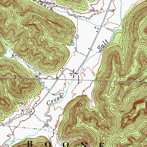 Topographic Map of Salt Lick School (historical), KY