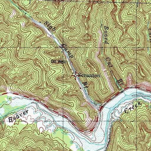 Topographic Map of Scranton Post Office (historical), KY