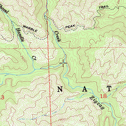Topographic Map of Camp Creek, CA