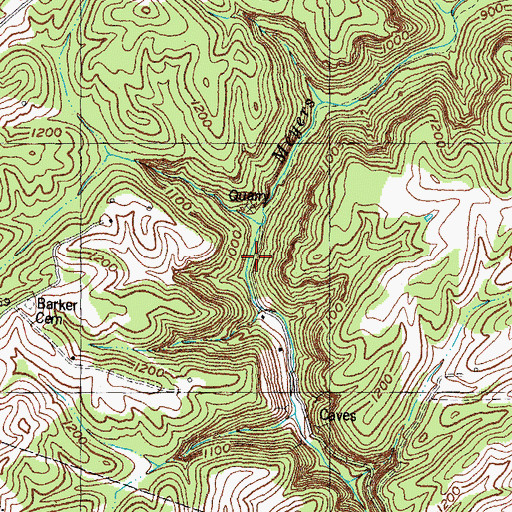 Topographic Map of West Denniston (historical), KY